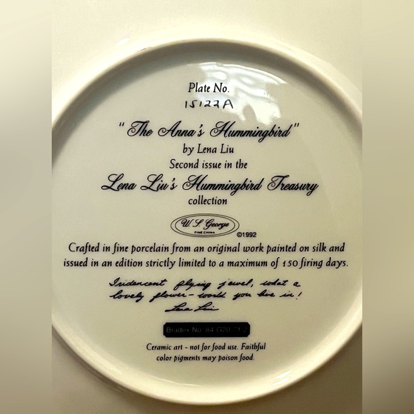 VTG W. L. George Multicolor Allen's Hummingbird Treasury Signed And Numbered - Picture 5 of 5